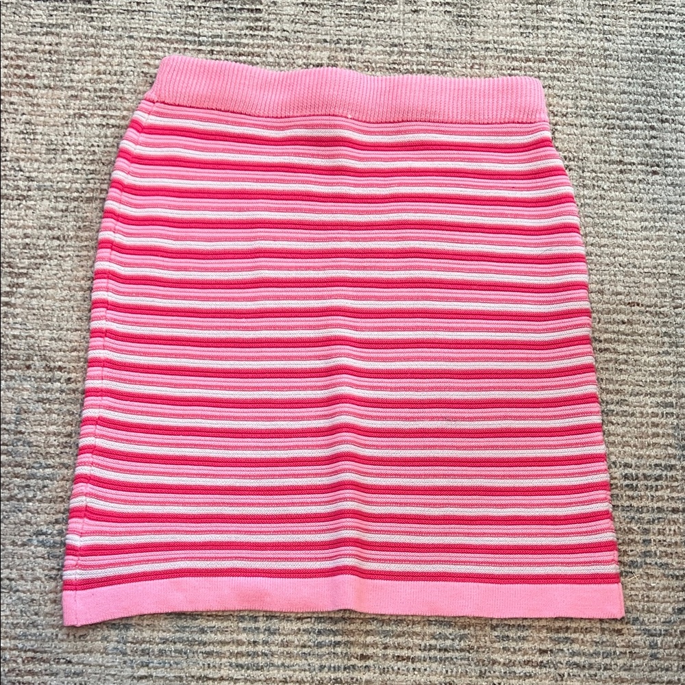Pink Striped Women's Skirt
